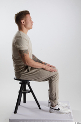 Man White Athletic Male Studio Poses